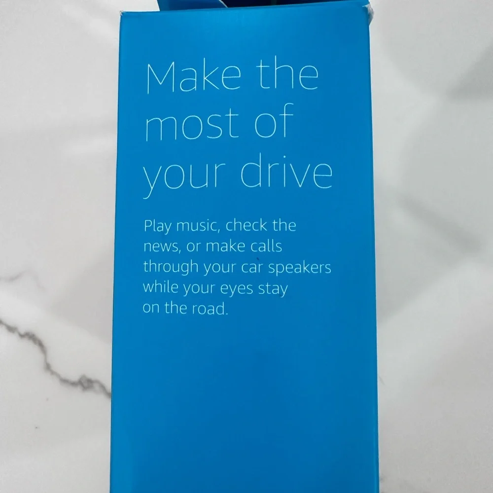 NEW never used Echo Auto Alexa Car Adapter - Black and Blue